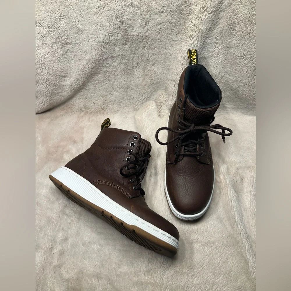 Dr Martens Rigal Leather Mid Boots AirWair Brown Womens US size 6 - Picture 1 of 8